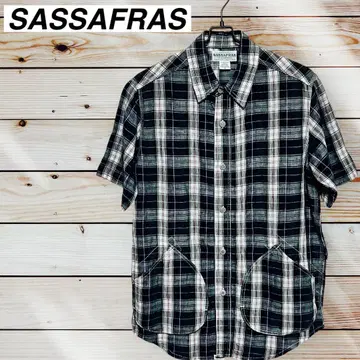 SASSAFRAS 사사프라스 반팔 체크 셔츠 M