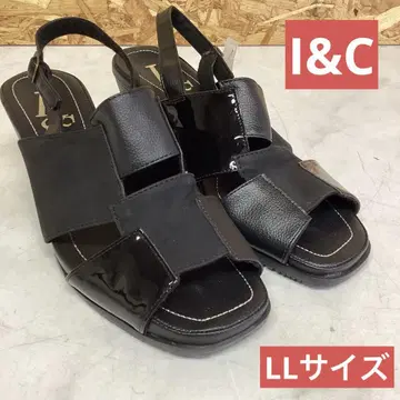 I&C 여성용 여름용 샌들 펌프스 블랙 사이즈 LL 귀여운 (네 71)