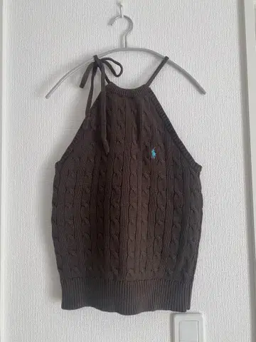 [오봉 연휴 한정 가격 중] 랄프 로렌 홀터넥 썸머 니트