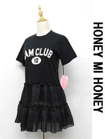I448/새상품급 HONEY MI HONEY 미니 원피스 튜닉 플레어