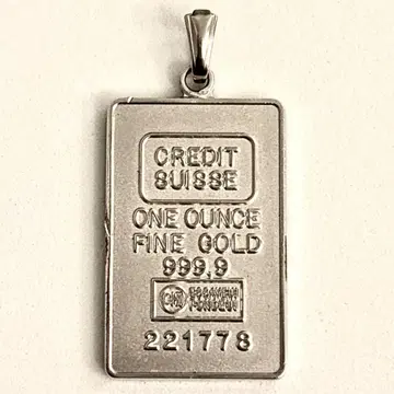 Credit Suisse 플레이트형 펜던트 헤드 빈티지 미니멀리스트