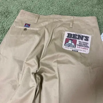 우먼 치노 트라우저 베이지 슬랙스 포켓 부착