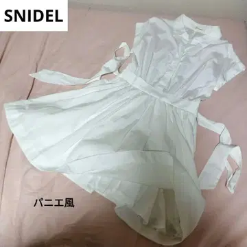 7월 삭제 SNIDEL 화이트 셔츠 원피스 반팔