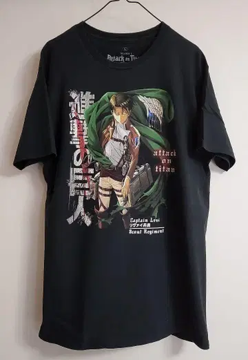 Attack on Titan 캡틴 리바이 티셔츠 L