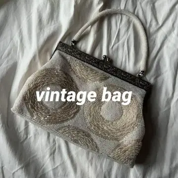 비즈 백 빈티지 비즈 자수 파티 쇼와 레트로 화이트 입체