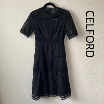 CELFORD 셀포드 레이스 원피스  세레모니 드레스 블랙 36