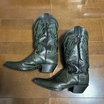 Justin Boots 웨스턴 부츠 USA제 다크 그린 리자드