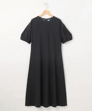 이번 시즌 쿠미쿄쿠 발수 UV 접촉 냉감 기능 블랙 검정 반팔 롱 원피스