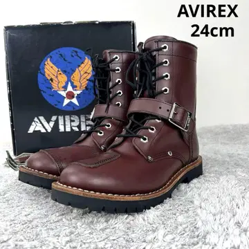 AVIREX 아비렉스 YAMATO 8홀 부츠 브라운 24cm