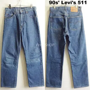 90s 리바이스 511 [M] 왼쪽 아야 스트레이트 데님 하이 웨스트