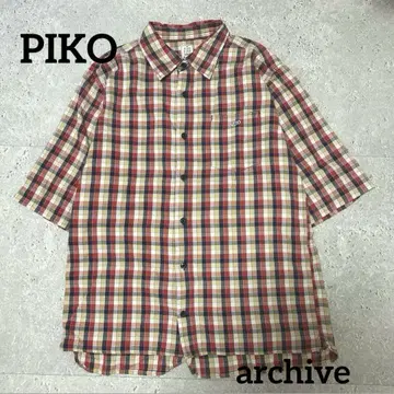 Y2K 피코 PIKO 체크 셔츠 시티 보이 90년대 빈티지