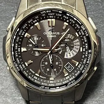 CASIO OCEANUS OCW-M700 전파 솔라 전파 수신 작동 중