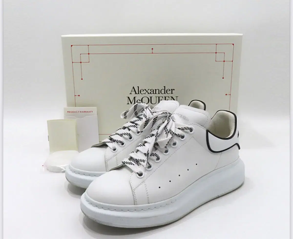 Alexander McQueen Oversized Sneakers White Black Trim (265)