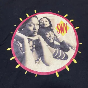 SWV 티셔츠 XL 구제 의류 랩 티 뮤직 t