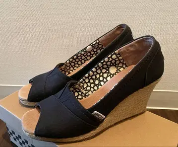 TOMS (톰스) 웨지솔 샌들 24cm 오픈토