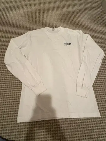 LOS ANGELES APPAREL 화이트 긴팔 티셔츠, 로고