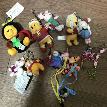 디즈니 리조트 곰돌이 푸 마스코트 키링 스트랩 모음
