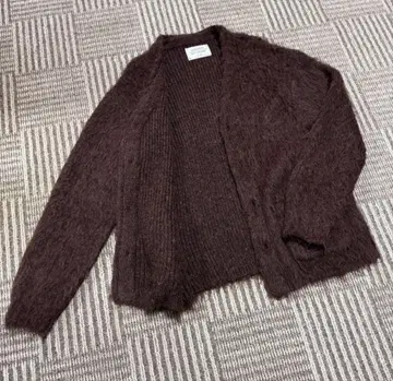 BEAMS "ANTI VINTAGE" 모헤어 가디건 브라운