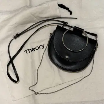 Theory 블랙 숄더백 가죽