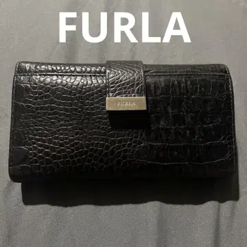 FURLA 장지갑 크로코 패턴