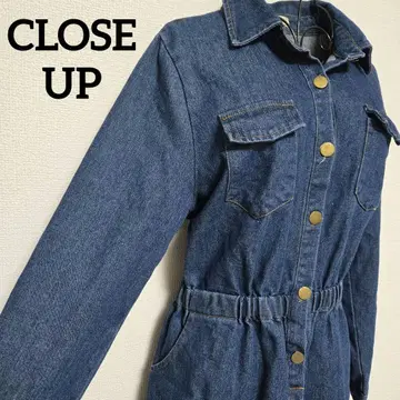 CLOSE UP 데님 원피스 M 긴팔 면100%