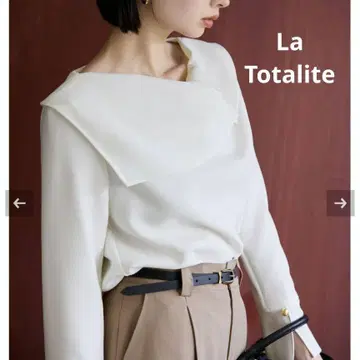 새상품급 라토타리티 La Totalite 화이트 카라 디자인 상의 일본제
