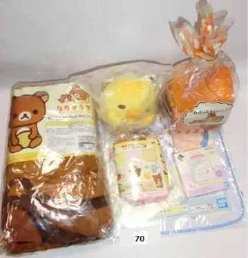 리락쿠마 키이로이토리 봉제 인형 담요 부드러운 소코 빵 와이드