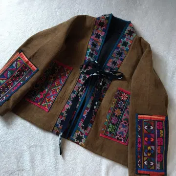 아카족 몽족 감즙 염색 민족 자켓