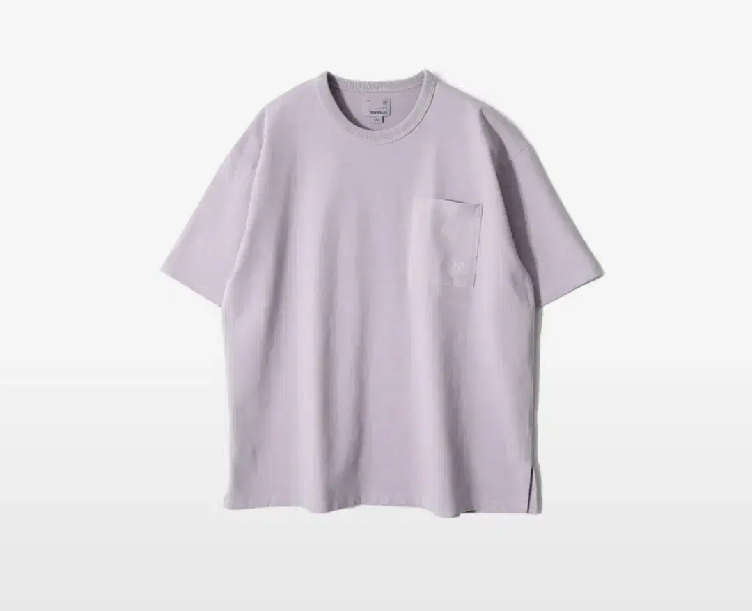 L) Horlisun Garment Dyed Pocket Tee Lavender