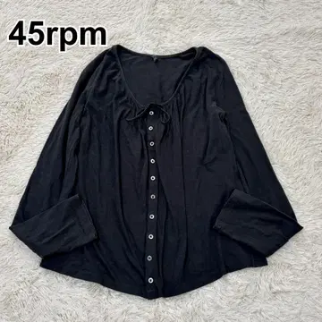 45R 가디건 리본 코튼 쉘 버튼 긴팔 겉옷