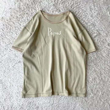 새상품급 papas 링거 티셔츠 M 베이지
