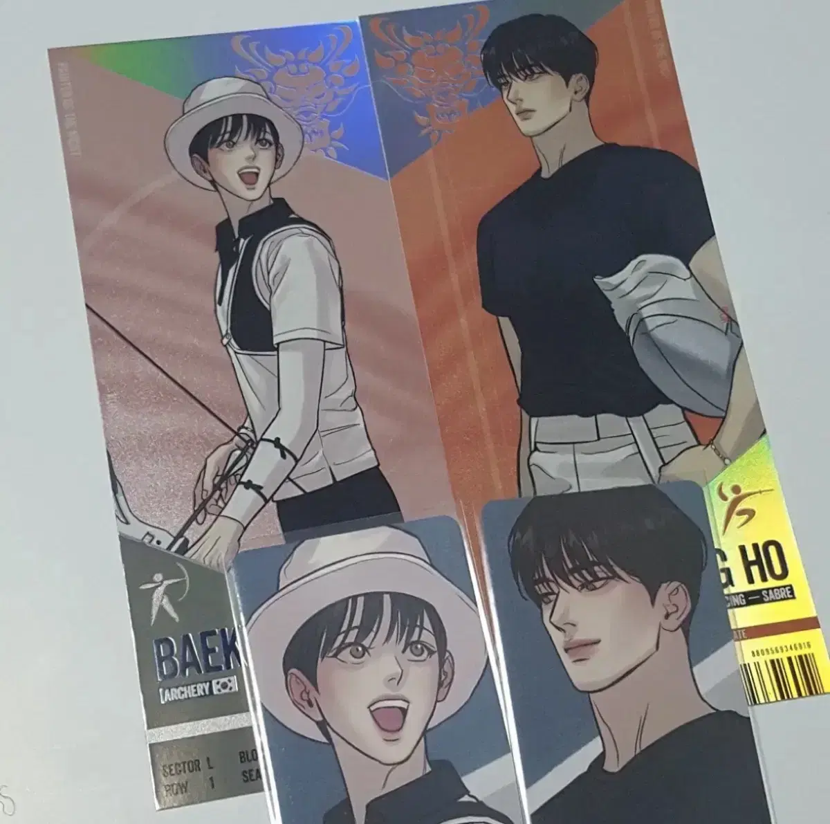 팀레진 야화첩 윤승호 백나겸 경기티켓 포토카드 포카