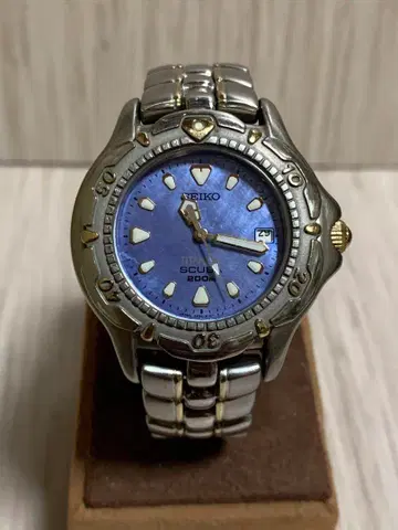 세이코 7N35-6120 티타늄 스쿠버 다이버스 파랑 라메