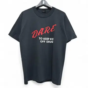 구제 의류 90s D.A.R.E. 블랙 빈티지 티셔츠 L 733