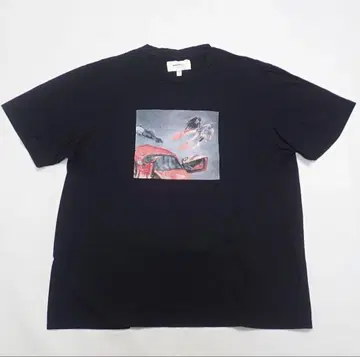 MAKAVELIC 블랙 프린트 티셔츠 (L 사이즈)