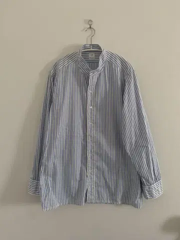 anatomica 아나토미카 스트라이프 밴드 카라 셔츠 L