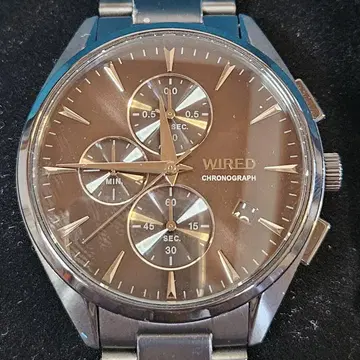 미사용 세이코 SEIKO 와이어드 WIRED 크로노그래프 남성용 손목시계