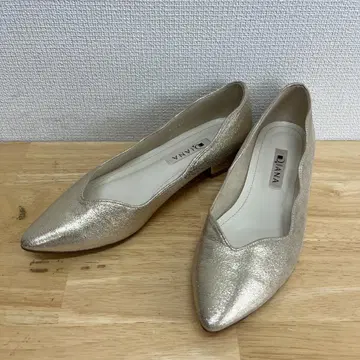 DIANA 플랫슈즈 펌프스 골드 메탈릭 22cm