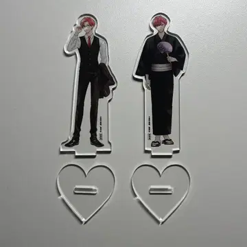 핑크와 하바네로 쿠로세 슌 전신 아크릴 스탠드 미니 아크릴 스탠드 전품