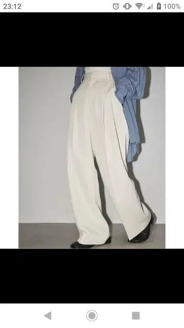 새상품급 todayful Doubletuck Satin Trousers
