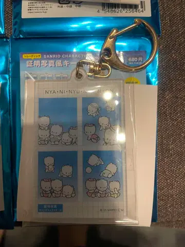 산리오 증명 사진풍 키링 Vol.1 냐니뉴니엔