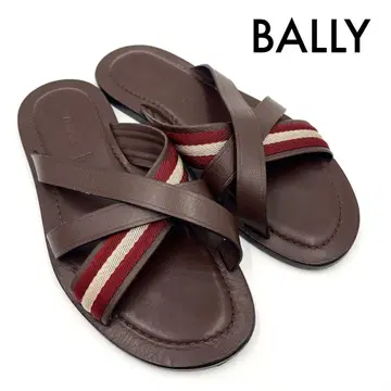 5MS06_컨디션 최상 BALLY 스트랩 샌들 27cm 발리 스트라이프