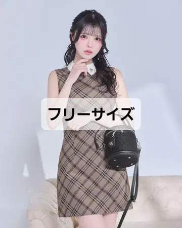 미셸 마카롱 체크 미니 원피스 프리 사이즈 잔량 1
