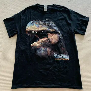 BBC Walking with Dinosaurs 프린트 반팔 티셔츠 M