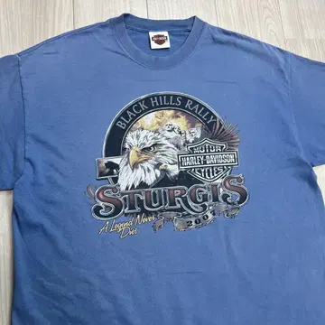 할리데이비슨 티셔츠 이글 STURGIS 라이트 블루