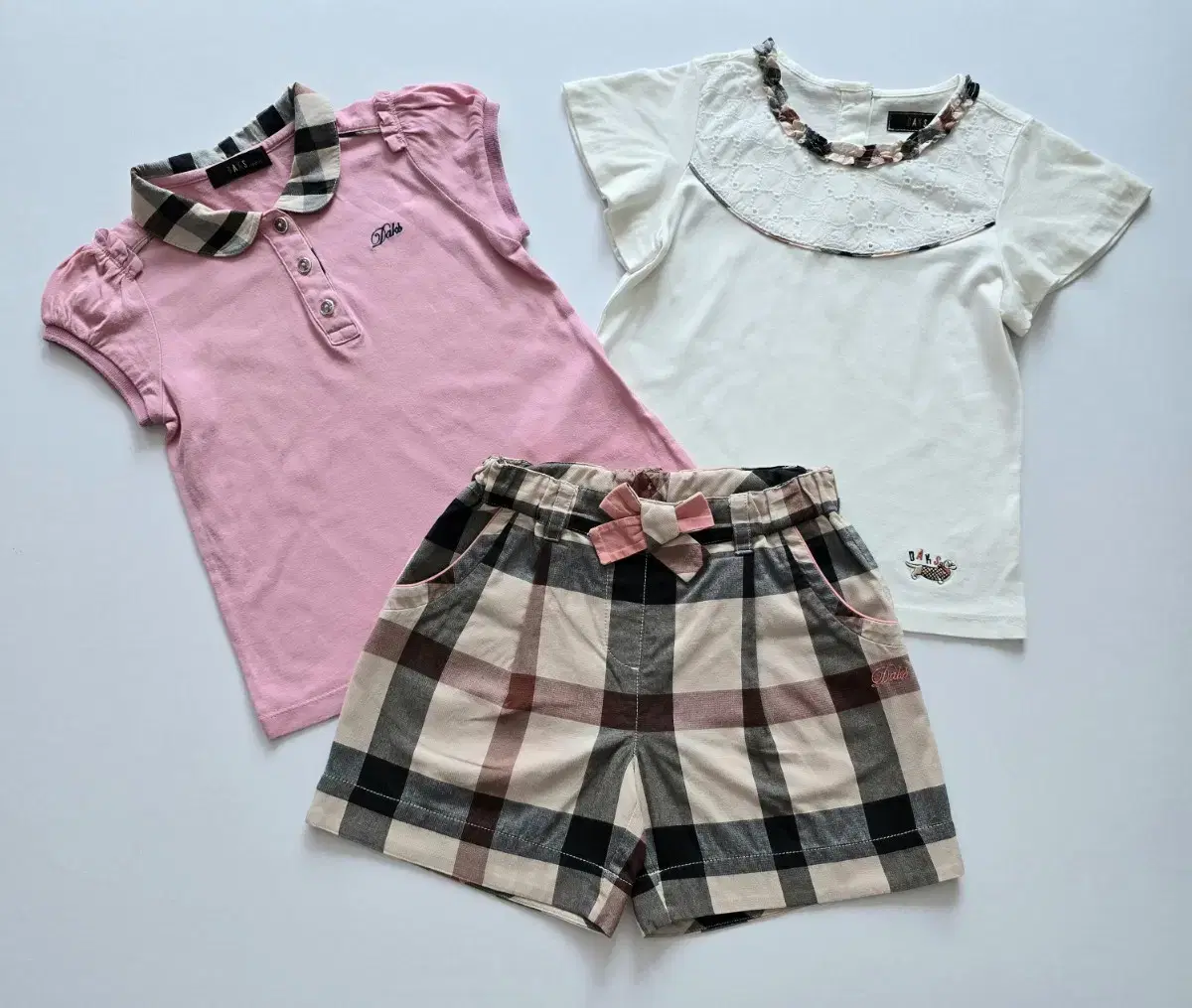 Daks Kids T-shirt and Shorts Set, Size 110, 3 Pieces in Bulk