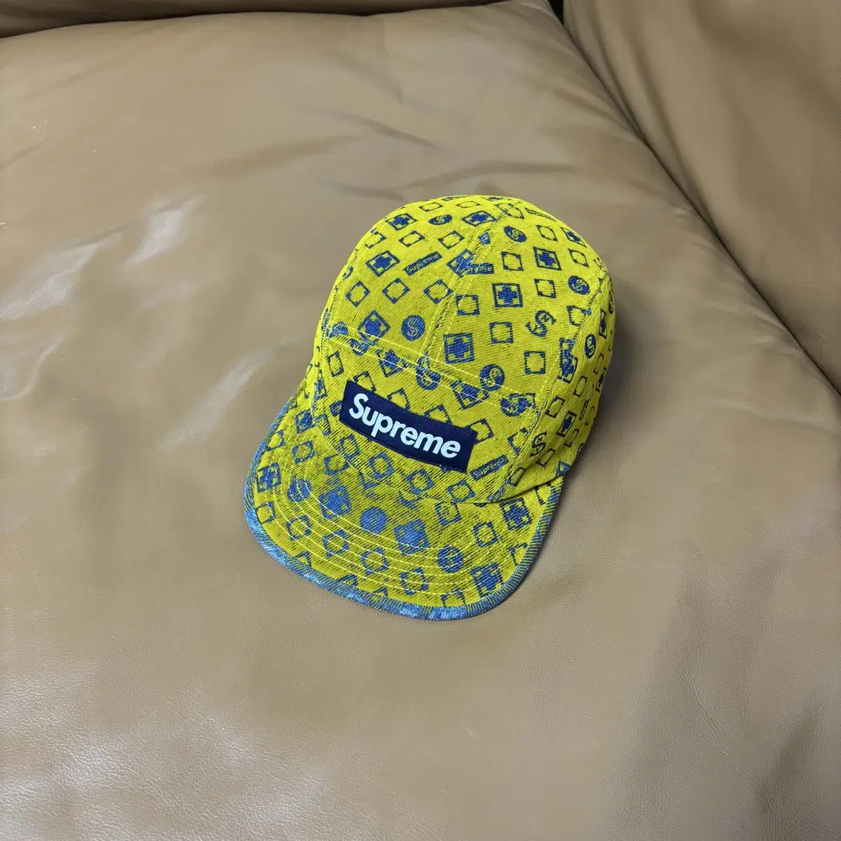 Supreme 슈프림 캠프캡 모자 (Flocked Mustard)