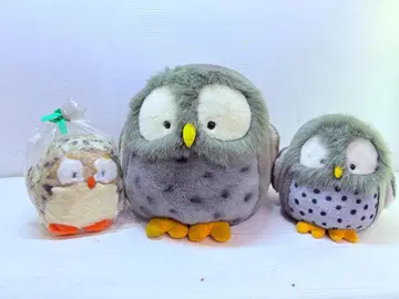 행운의 물건! 올빼미 봉제 인형 3종 세트