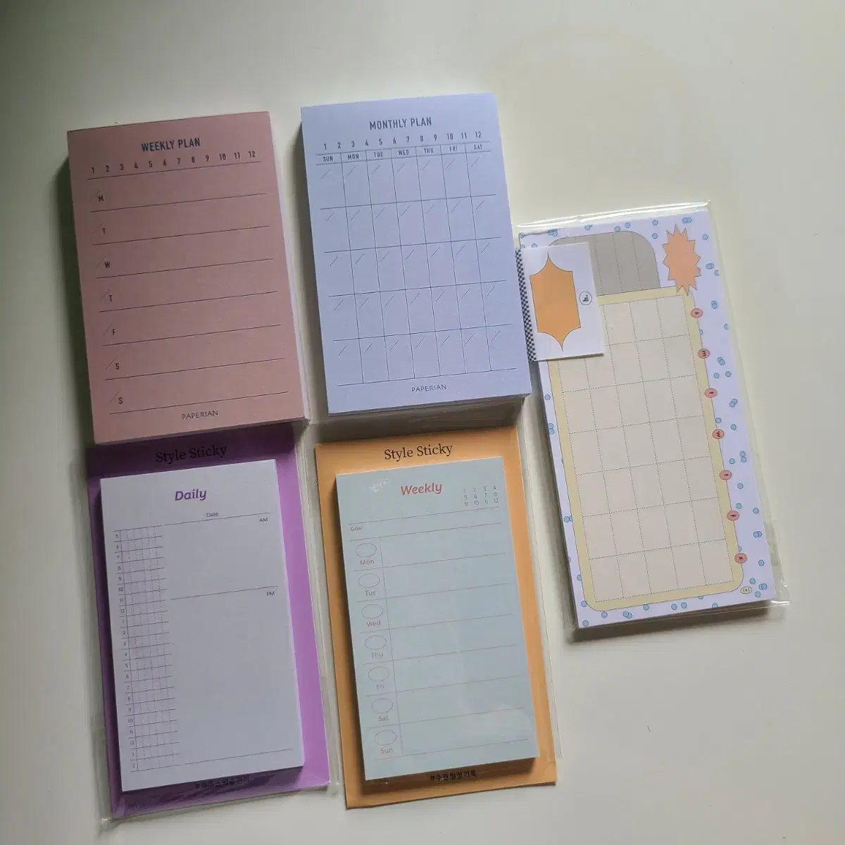 Daccu Scrap Monthly, Weekly, Daily Tteok Memo Pad, Post-it, Sticky Memo Pad Bulk