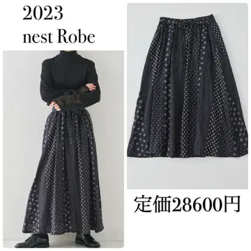 네스트로브 패치워크 프린트 스커트 nest robe 2023